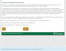 Tablet Screenshot of investmentsbykeating.com
